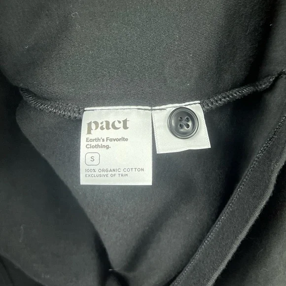 pact Airplane Relaxed 100% Organic Cotton Blazer Black Size Small - Picture 7 of 8